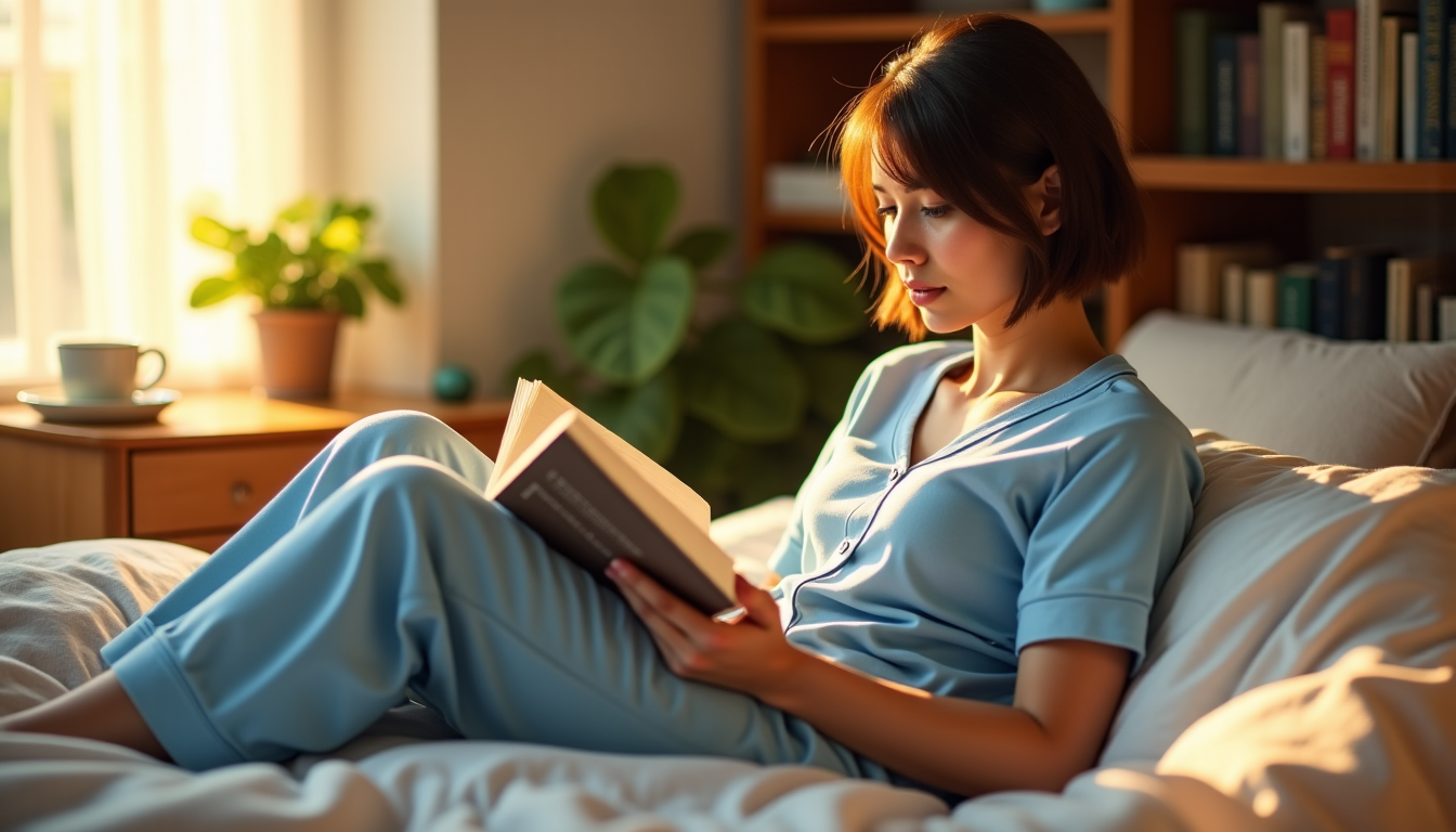 Illustration : créer une routine de sommeil, comme lire un — optimisez votre bien-être grâce à des habitudes saines