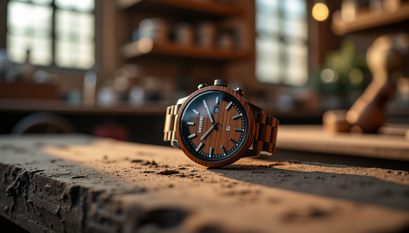 Illustration : par exemple, pour ceux qui souhaitent voir un &mdash; la montre en bois pour homme est l'accessoire indispensable de l'ann&eacute;e