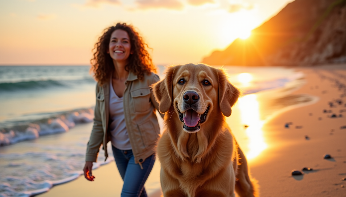 Illustration : au ou pour une découverte immersive de nouveaux — emmener son chien au bord de mer : plages, hébergements et astuces