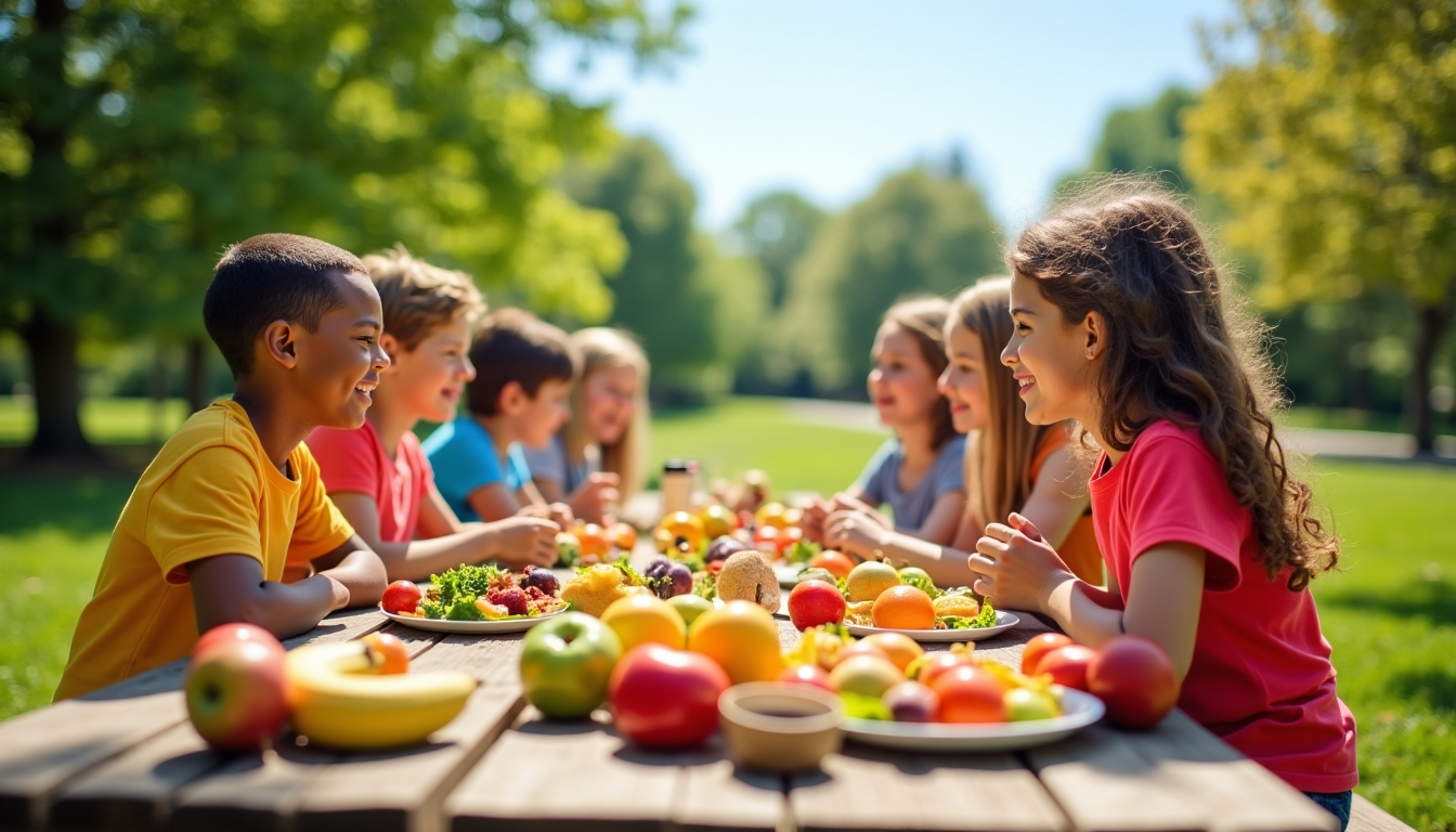 Illustration : par exemple, les enfants en pleine croissance nécessitent — l'art de l'équilibre alimentaire pour une vie saine