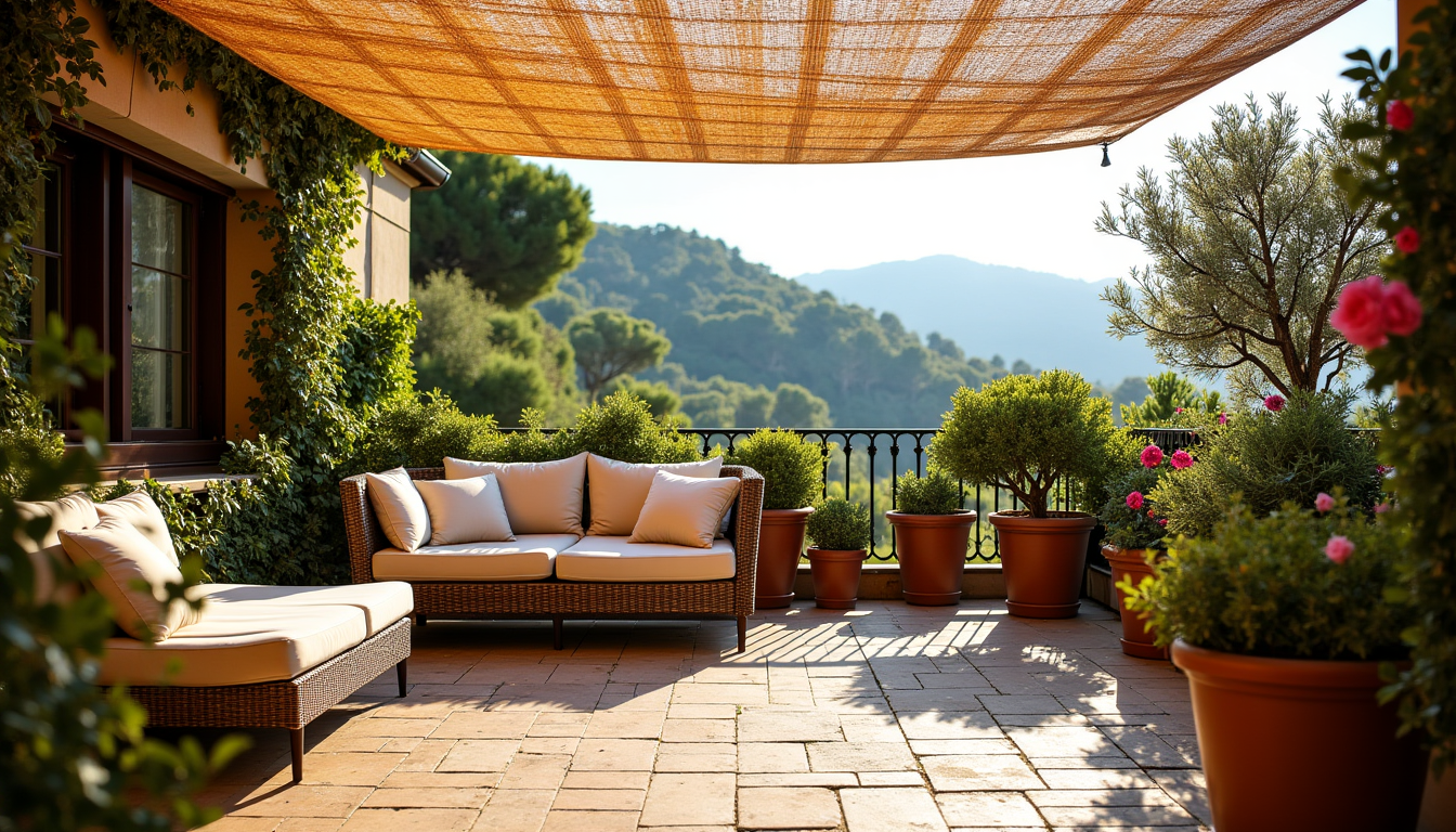 plus beaux filets de camouflage pour aménager une terrasse en italie — outre la couleur, le motif lui-même peut varier,