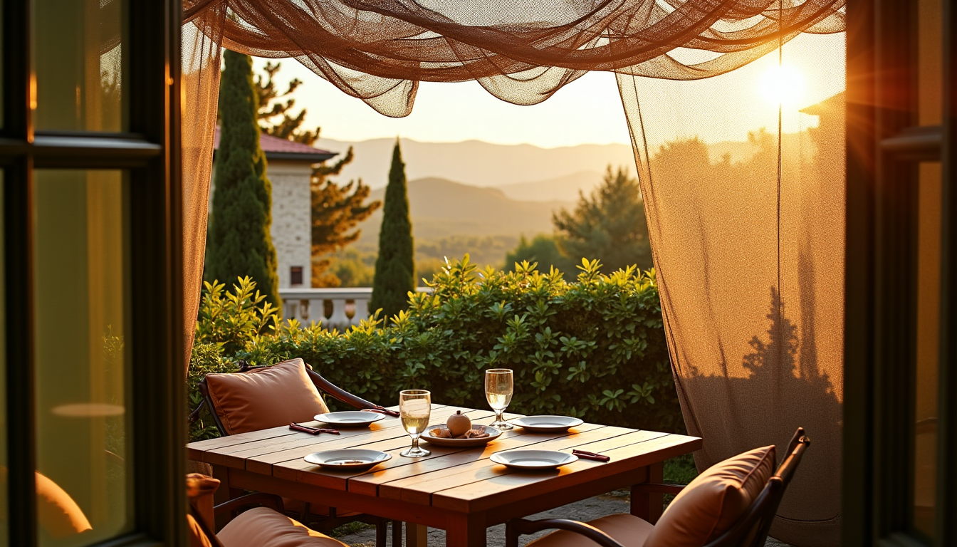 Illustration : les filets de camouflage peuvent également servir de — plus beaux filets de camouflage pour aménager une terrasse en italie