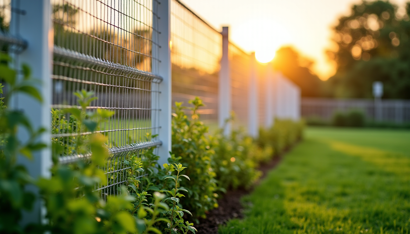 clôture en grillage rigide blanc : le secret pour un jardin moderne et sécurisé — « la combinaison de l'acier galvanisé et du