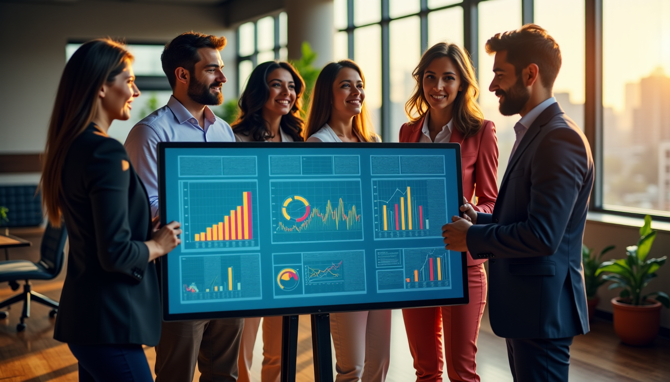 Illustration : aux de bord intuitifs et permettent une vision — optimisez votre entreprise avec des stratégies innovantes