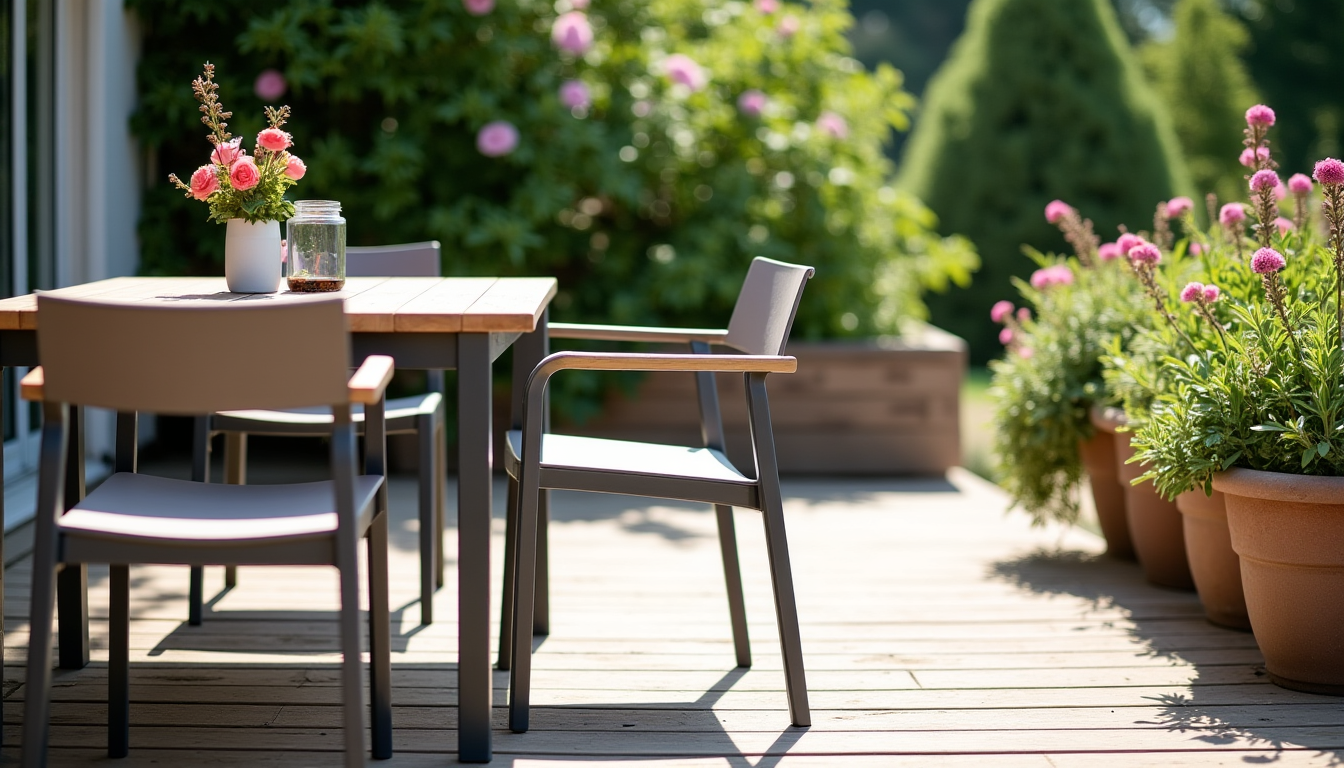 Illustration : plus droits et dotés d'une assise à hauteur — fauteuil de jardin pour terrasse en bois ?