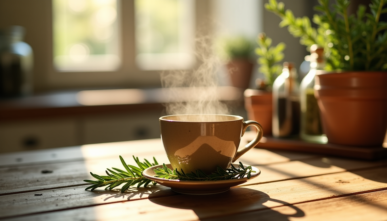 Tisane de romarin: bienfaits et préparation 4 Illustration : la tisane de romarin est délicieuse seule, mais — tisane de romarin bienfaits et préparation