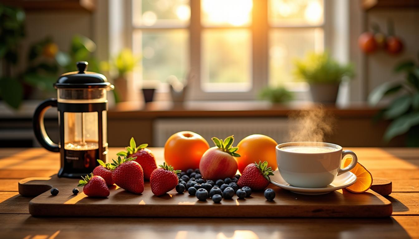 petit-déjeuner parfait : l'art de prendre son temps le matin — ts. privilégiez les fruits de saison entiers plutôt
