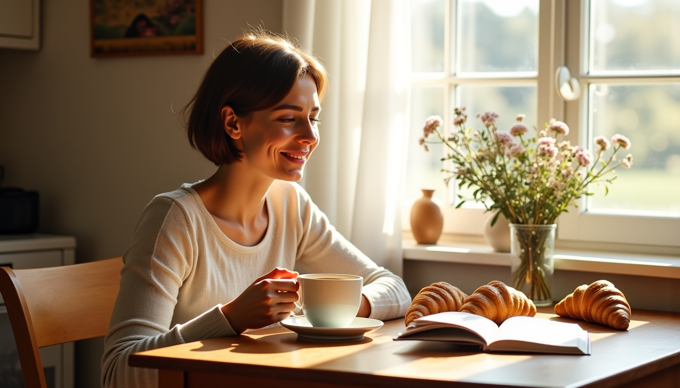 Illustration : cette approche consciente favorise une meilleure digestion et — petit-déjeuner parfait : l'art de prendre son temps le matin