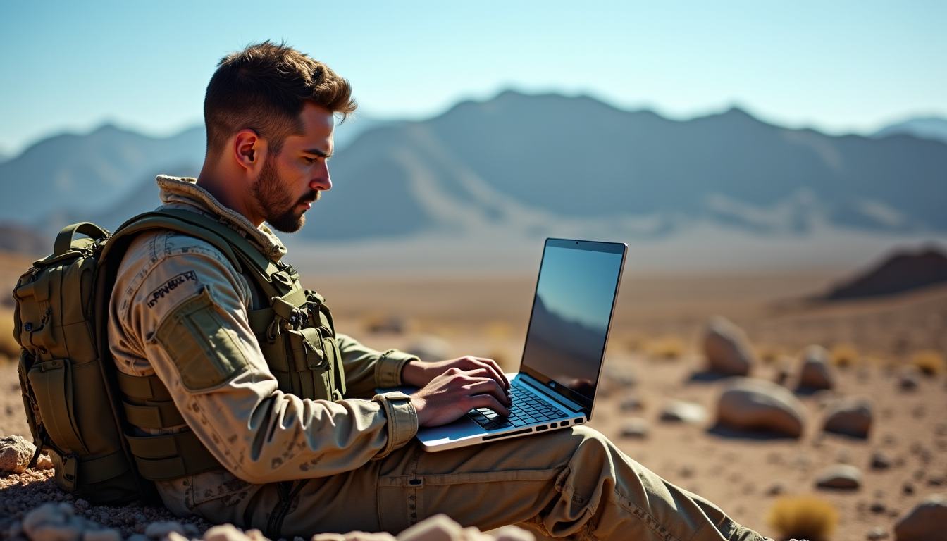 Illustration : naviguer et accéder aux informations en temps réel, — pc portables militaires : robustesse et sécurité max