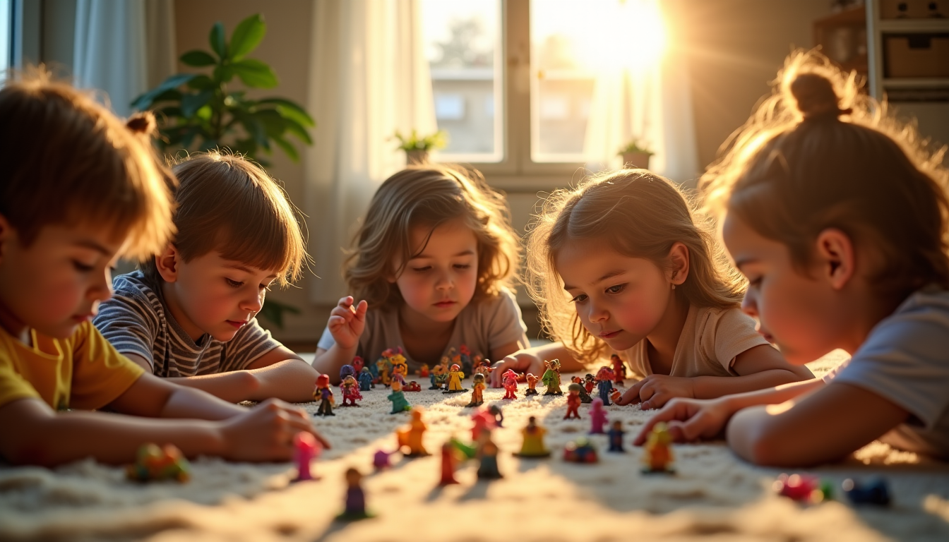 jeu éducatif stimule la créativité des enfants ? — un ensemble de figurines peuvent devenir le théâtre