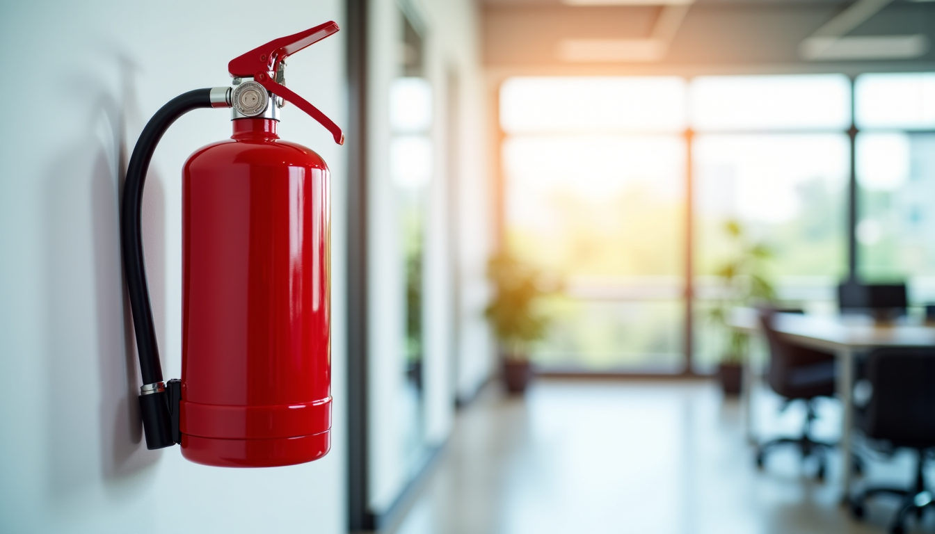 Illustration : la goupille de sécurité empêche un déclenchement accidentel. — sécurité incendie : tout ce qu'il faut savoir sur la vérification de vos extincteurs