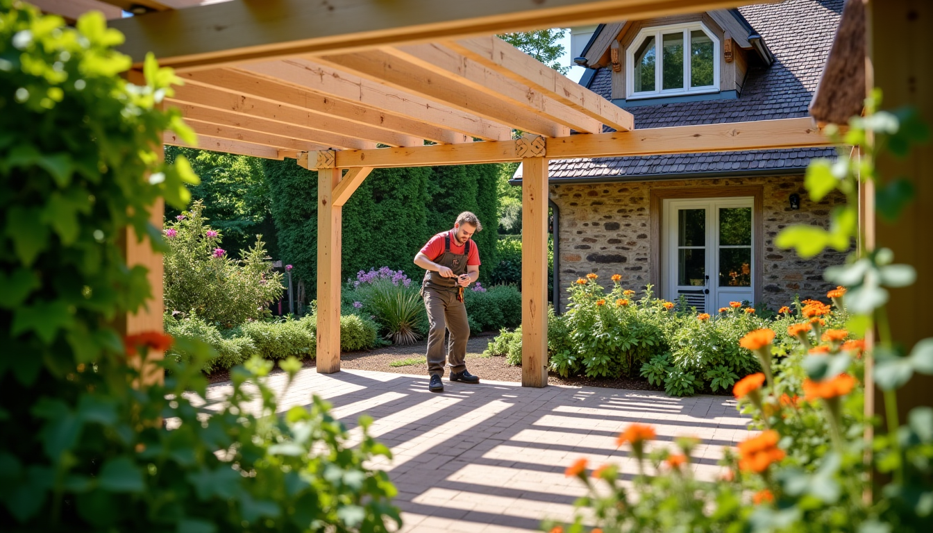 Illustration : l'installation d'une pergola est une intervention qui nécessite — installer une pergola en alsace pour profiter de sa terrasse en toute saison