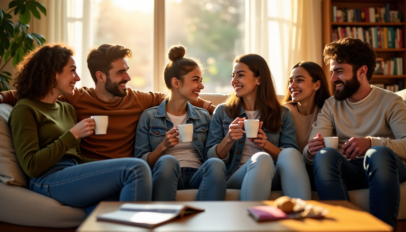 secrets d'un bien-être durable et authentique — entourage nourrit un sentiment d'appartenance et de soutien,