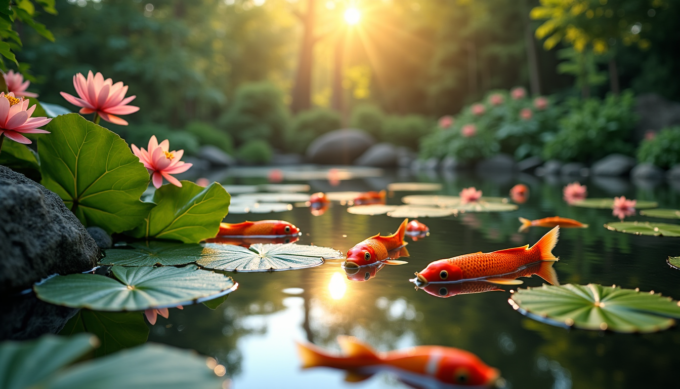 Illustration : une fois la structure et les éléments vivants — nos conseils pour aménager un bassin de jardin authentique et apaisant