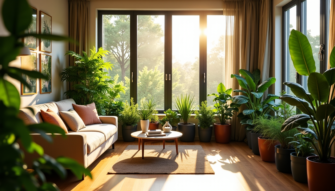 Illustration : la présence de plantes contribue non seulement à — inspiration naturelle pour une déco apaisante et harmonieuse