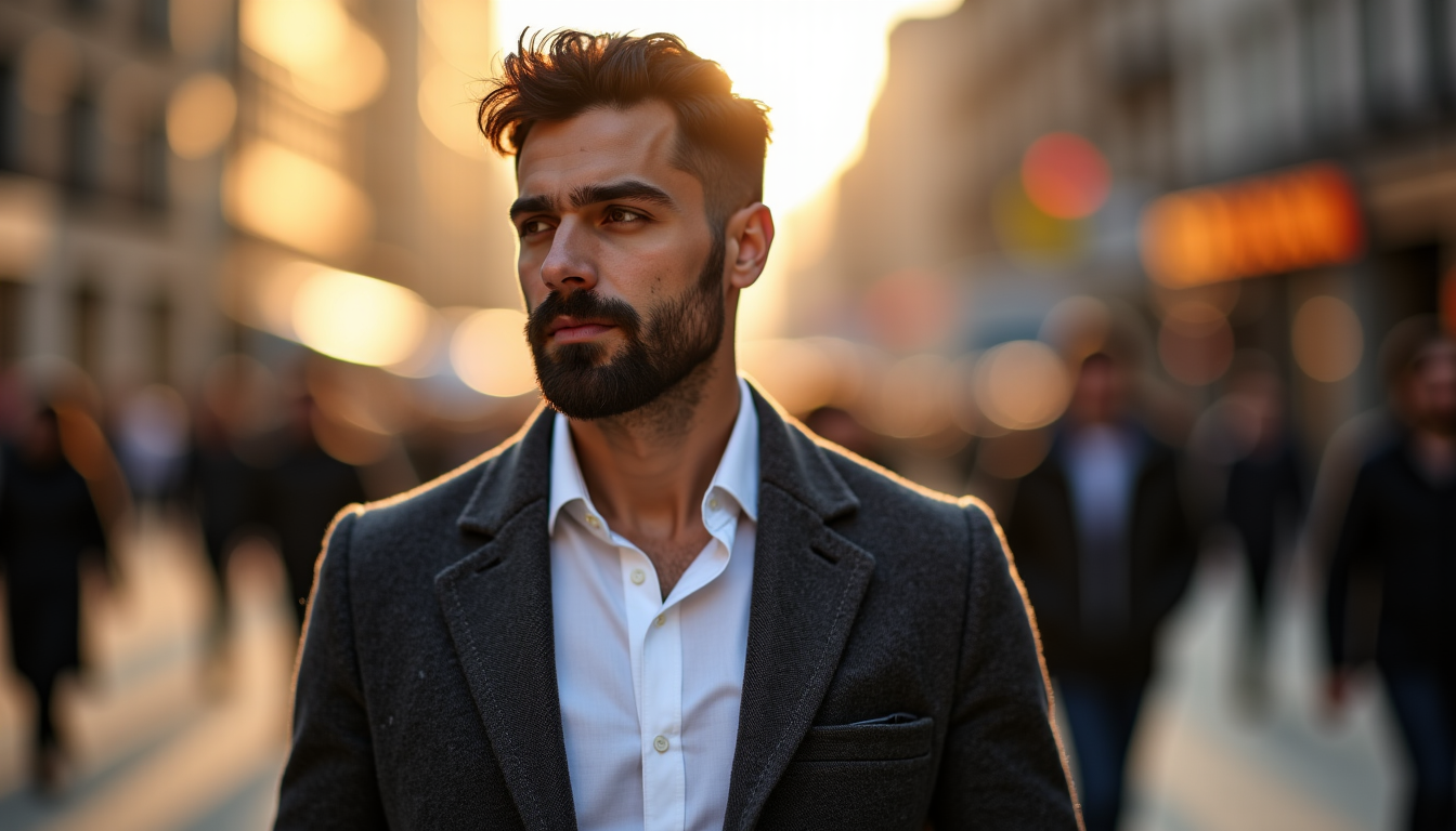 Illustration : il est également intéressant de jouer avec les — tendances actuelles du dressing masculin pour un look plus affirmé