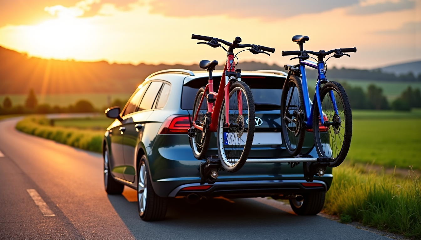 Illustration : la facilité d'installation et de désinstallation est également — choisir un porte-vélos sur voiture pour partir en week-end sans stress
