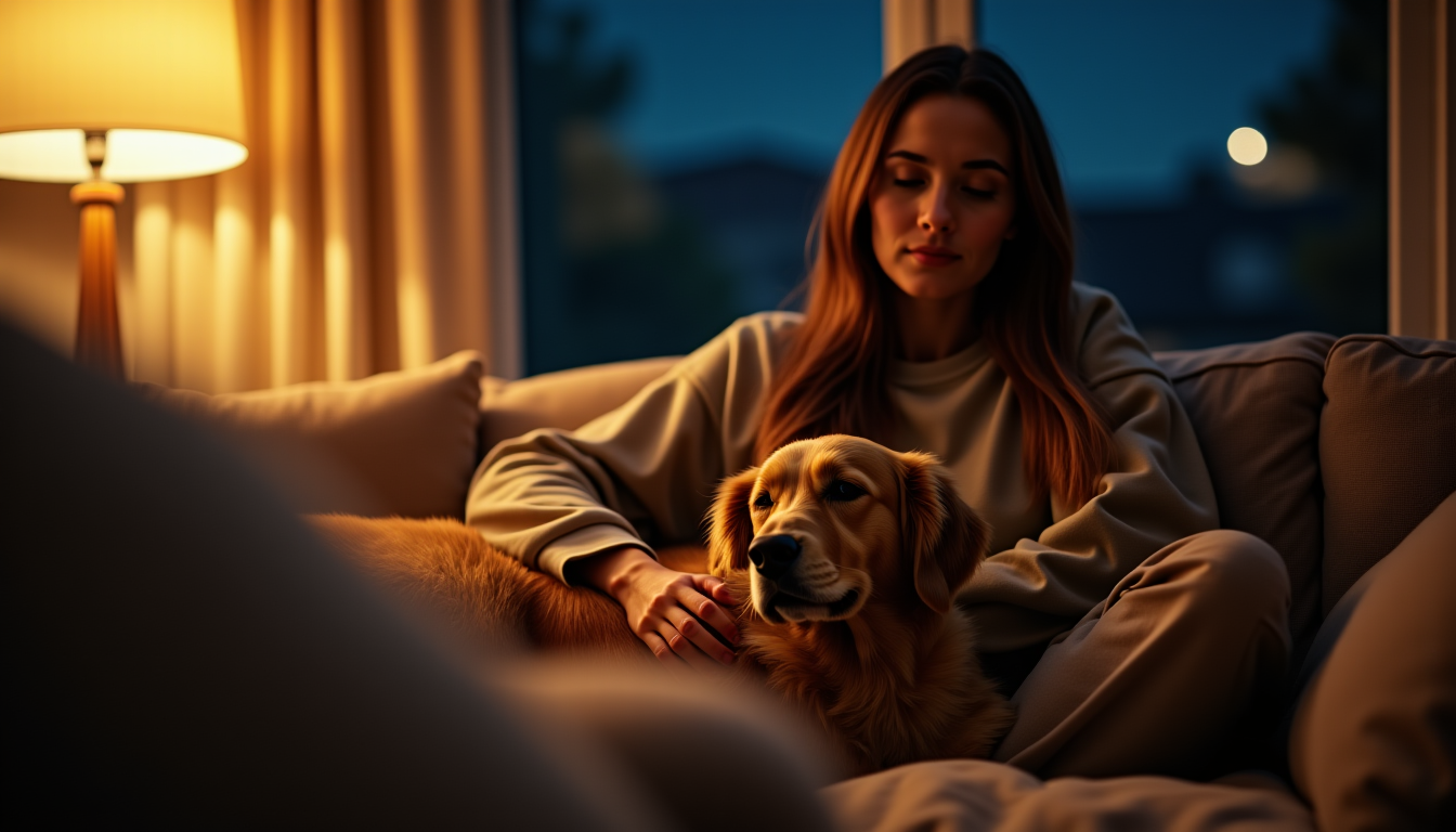 Illustration : les heures passées ensemble dans le calme de — bienfaits méconnus de vivre avec un chien