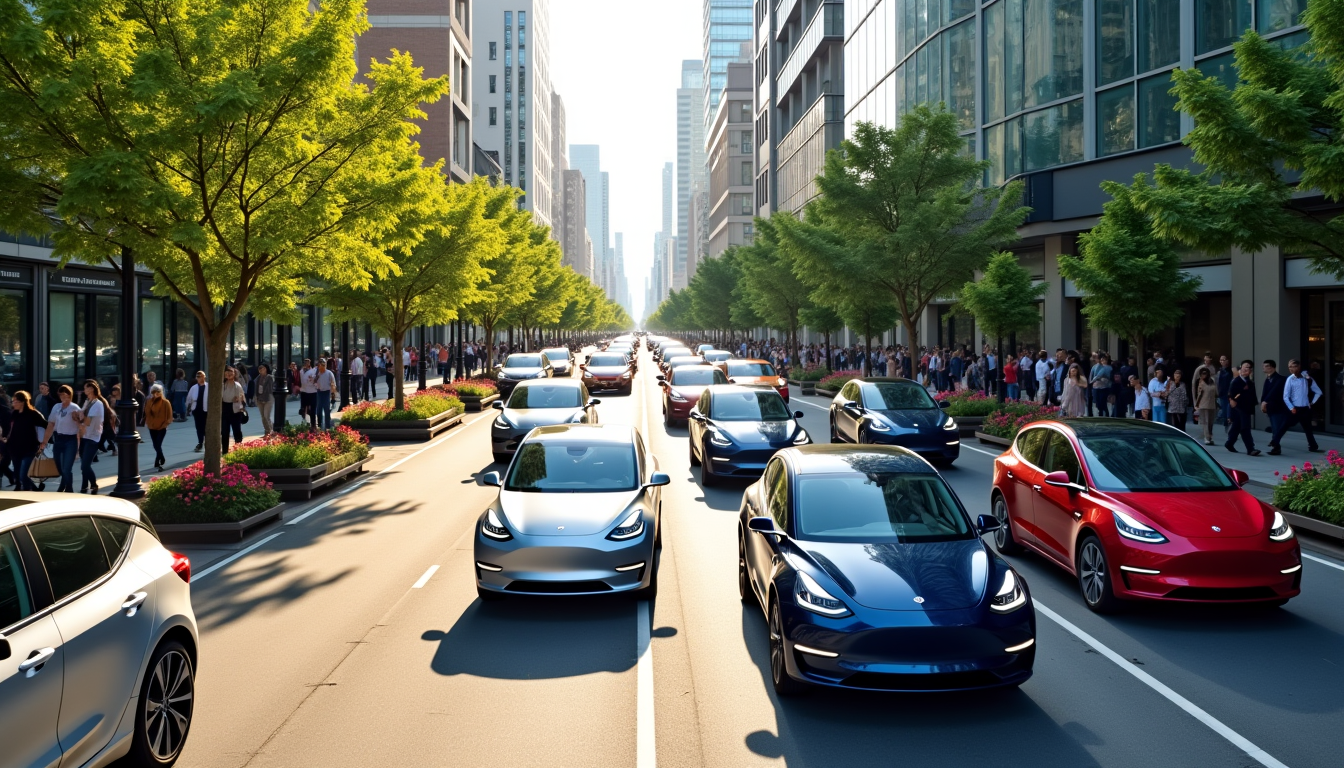 Illustration : pour encourager cette transition, de nombreuses collectivités mettent — voitures électriques révolutionnent la mobilité urbaine