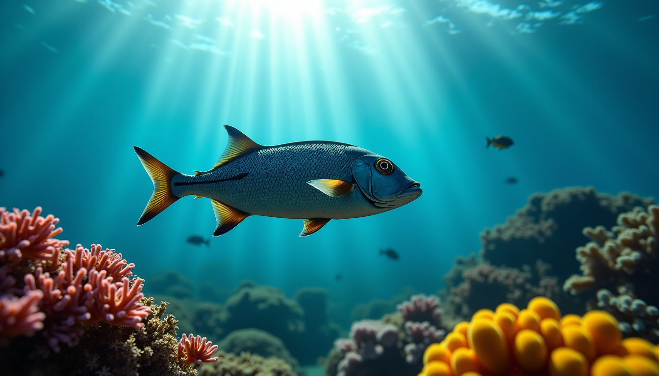 Illustration : ent immobiles et attendent patiemment qu'une proie passe — secrets du monde aquatique : comprendre les poissons