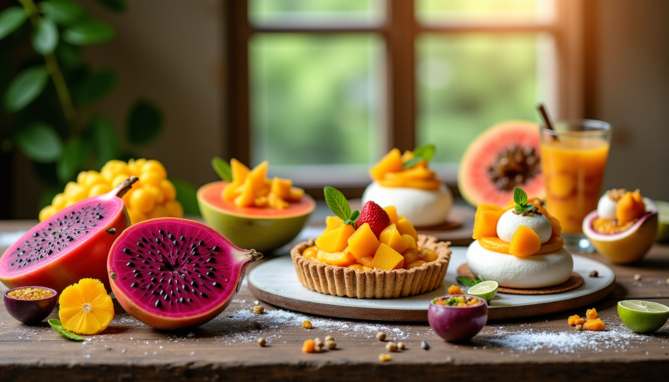 Illustration : pour réussir l'intégration des fruits exotiques dans vos — fruits exotiques à intégrer dans des desserts maison originaux