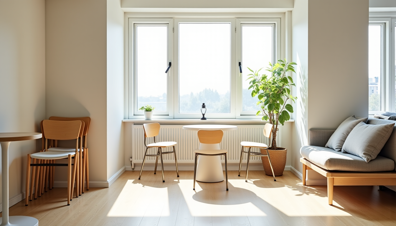 choisir les bons meubles pour un petit espace ? — les chaises empilables ou pliantes sont également des