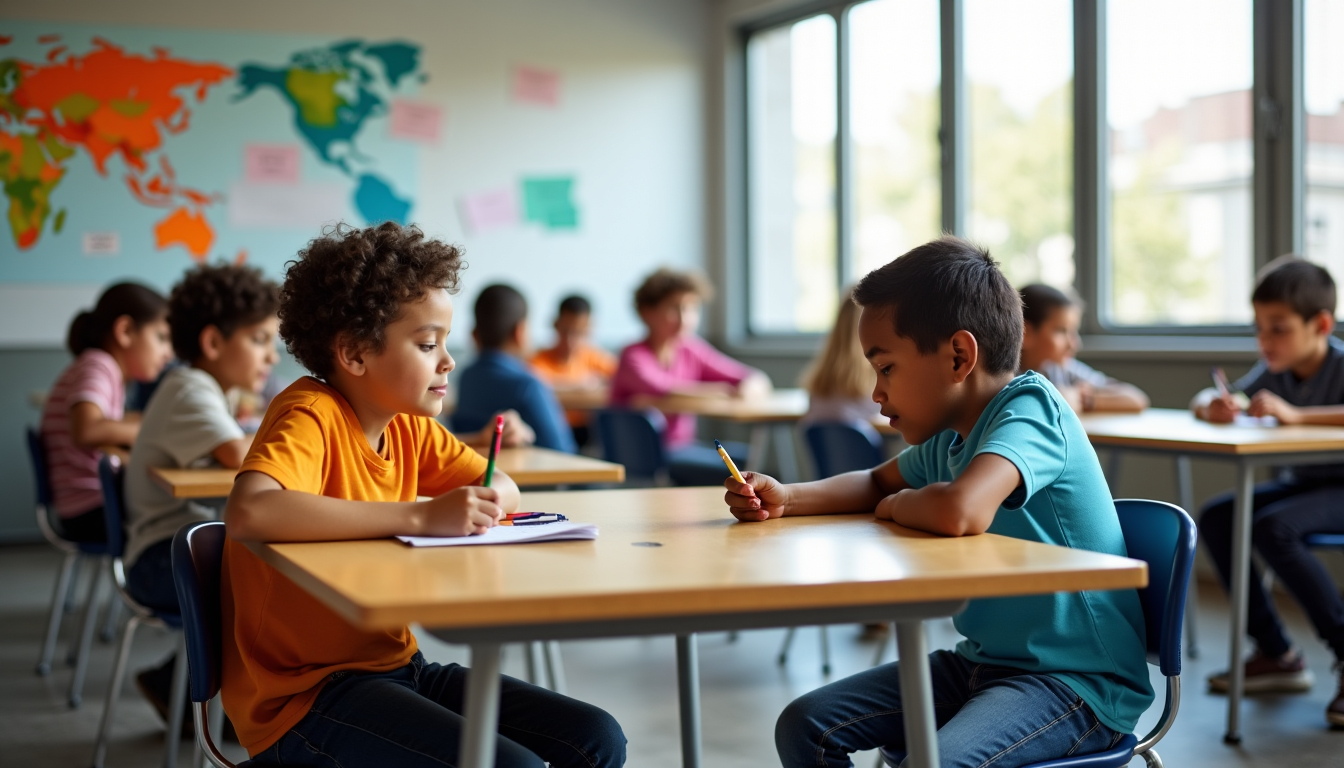 Illustration : les tables modulaires, souvent légères et faciles à — choisir la meilleure table scolaire pour votre école primaire ou secondaire?