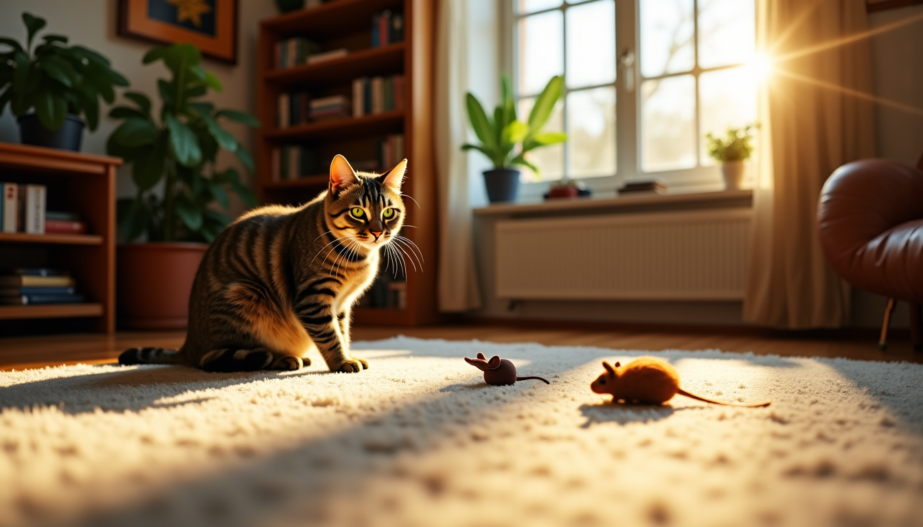 Illustration : ez ce "cadeau" avec la gratitude qu'il mérite, — mystères félins : comprendre le langage secret des chats