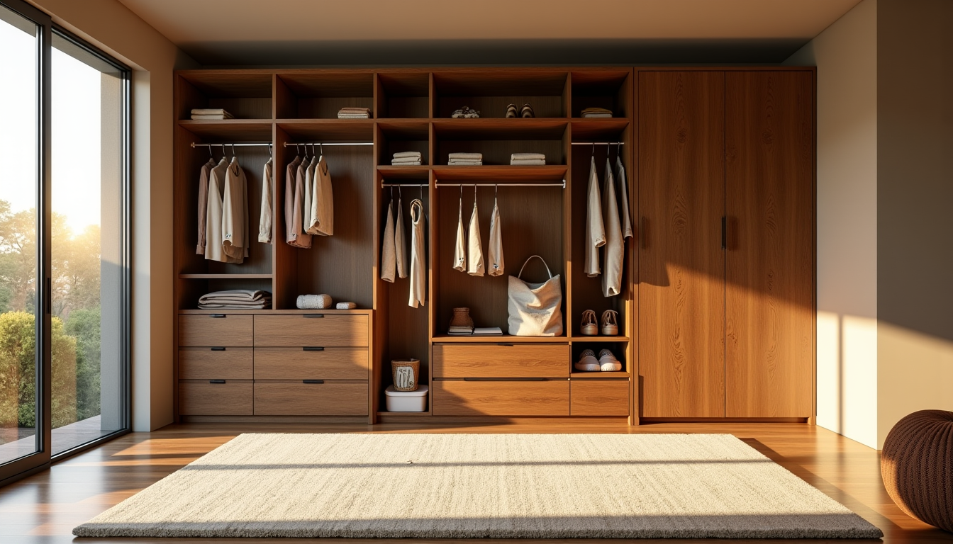 optimiser l'espace dans votre maison avec ces astuces simples — mur entier avec un système de dressing ouvert