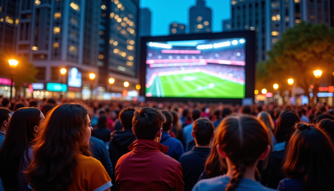 Illustration : les technologies actuelles offrent une flexibilité incroyable, permettant — meilleurs écrans géants pour vibrer devant la coupe du monde de football dans votre ville