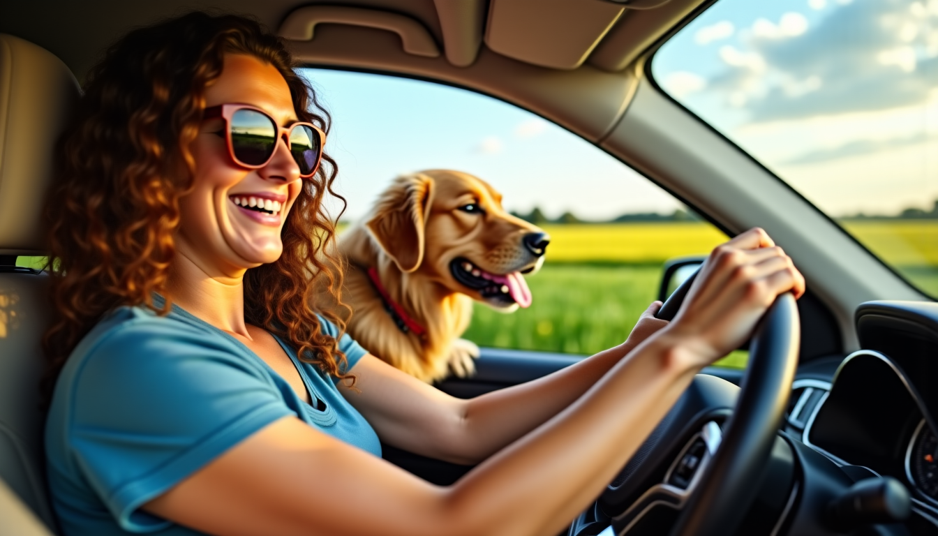 Illustration : s à l'aise, faites de très courts trajets, — voyager en voiture avec son chien : sécurité, stress et bonnes pratiques