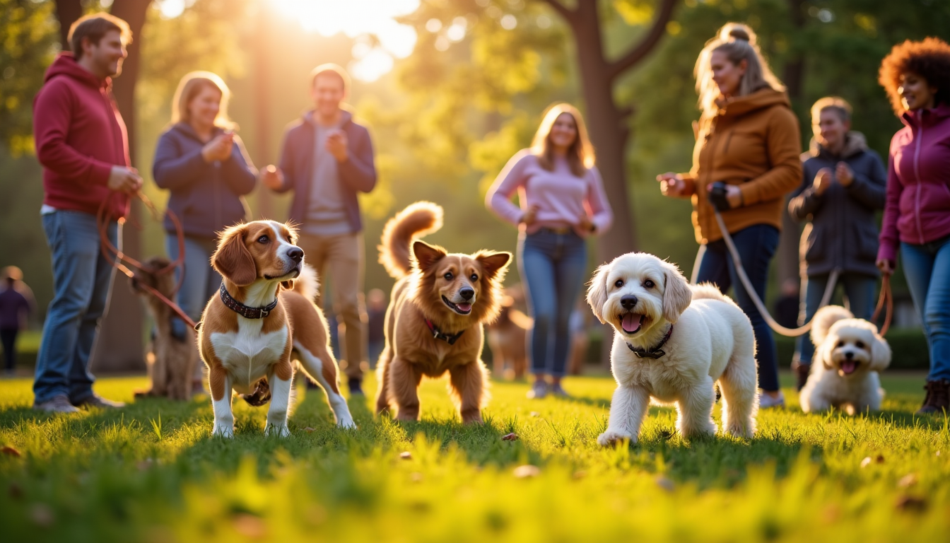 Illustration : s interactions avec d'autres propriétaires d'animaux, favorisant ainsi — les chiens nous fascinent-ils tant ?