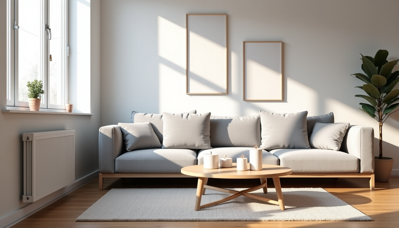 Illustration : les bougies sont également indispensables pour apporter une — décorer un salon scandinave étape par étape ?