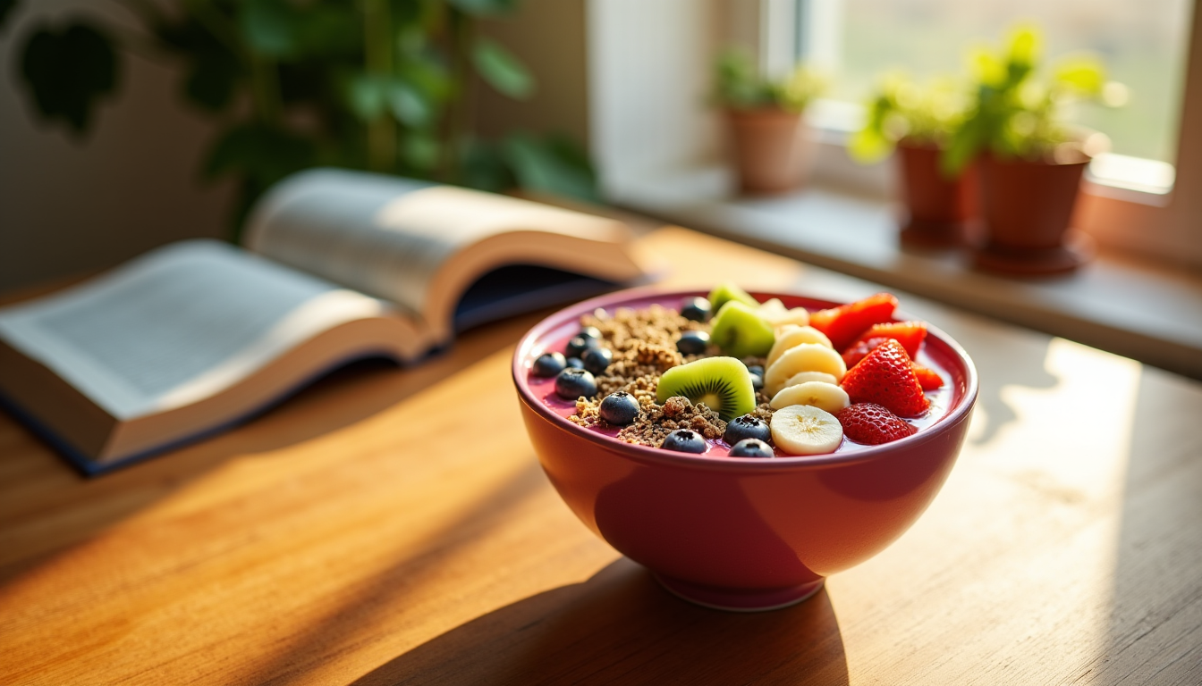 Illustration : n'hésitez pas à expérimenter avec différentes combinaisons de — recette du smoothie bowl équilibré et rapide pour le petit-déjeuner