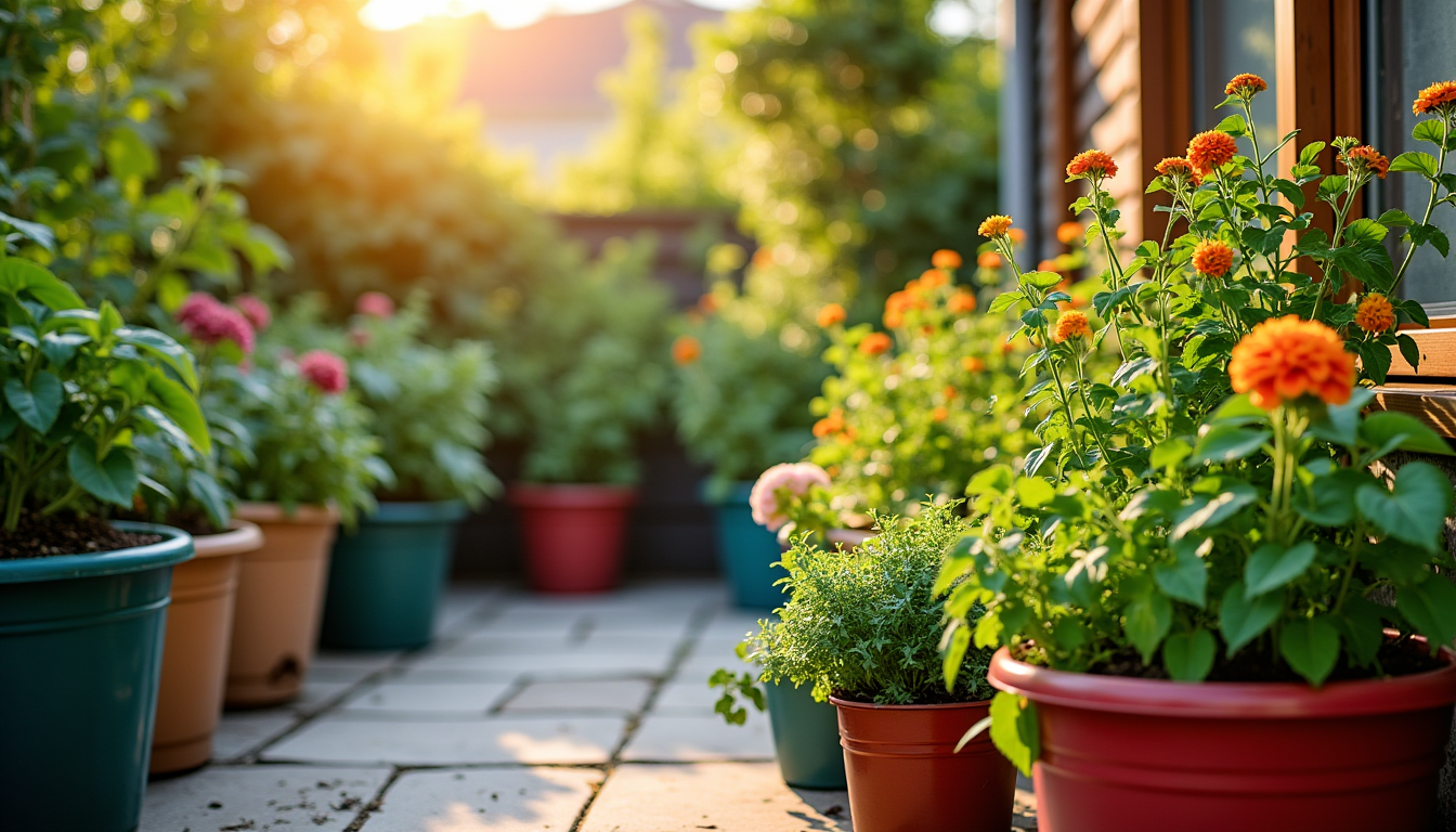 secrets pour un potager florissant à chaque saison — l'utilisation de contenants variés offre également une flexibilité
