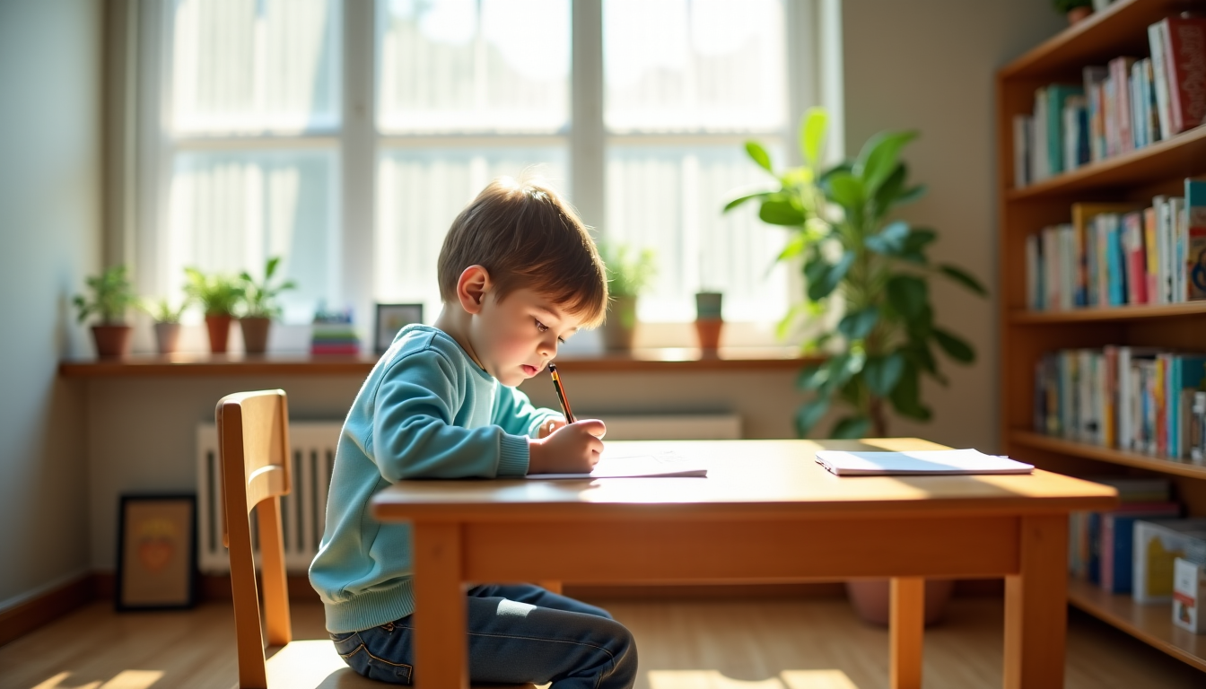 accompagner un enfant dans ses études sans pression excessive ? — assurez-vous que l'enfant dispose d'un espace de travail