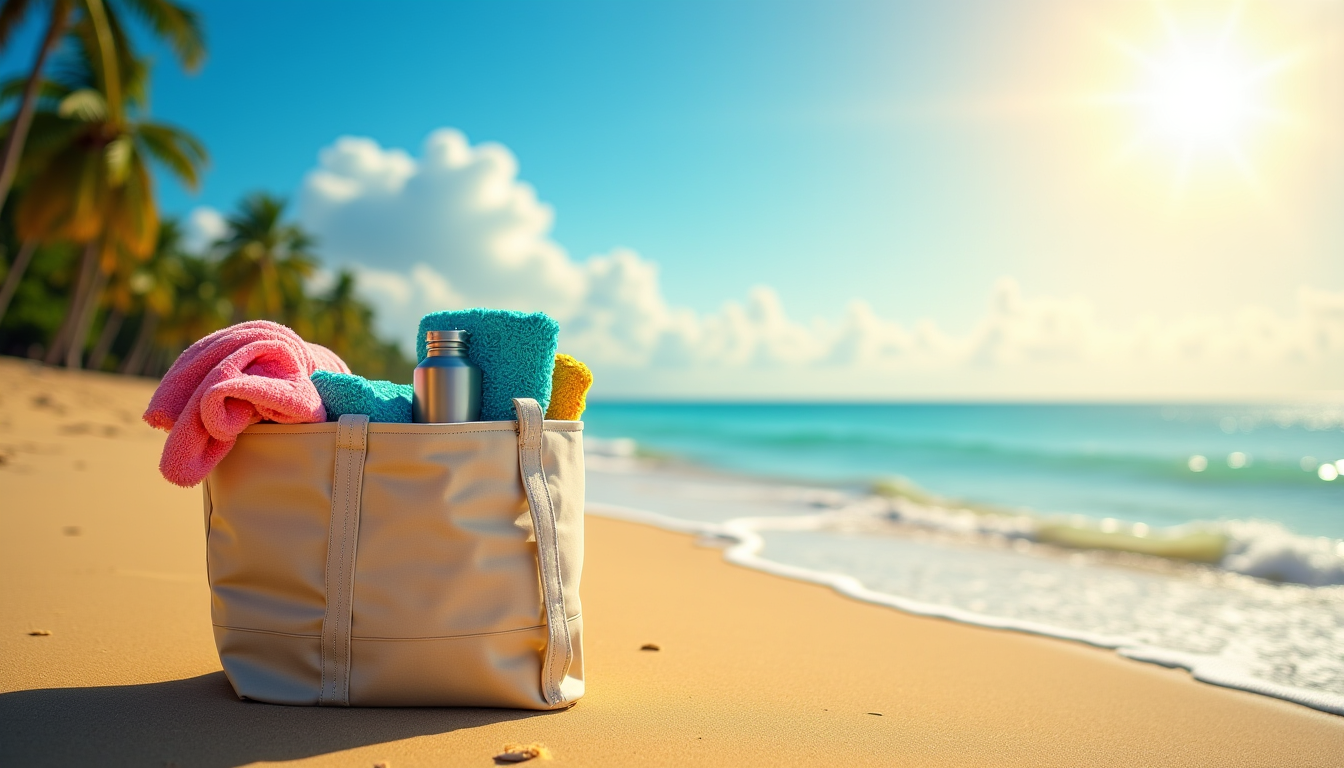 10 indispensables &agrave; glisser dans sa valise pour des vacances au soleil r&eacute;ussies &mdash; un sac de plage spacieux et r&eacute;sistant &agrave;