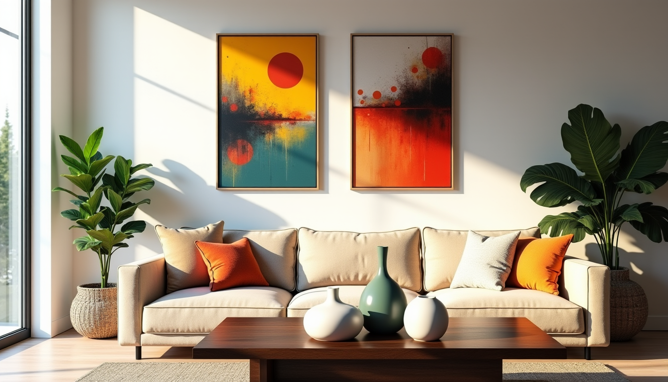 Illustration : l'accrochage des œuvres est tout aussi important que — objets déco indispensables pour un intérieur moderne et chaleureux