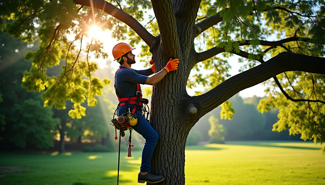 Illustration : les travaux en hauteur et la manipulation d'arbres — choisir josselin henrie pour l'élagage et l'entretien sécurisé de vos arbres