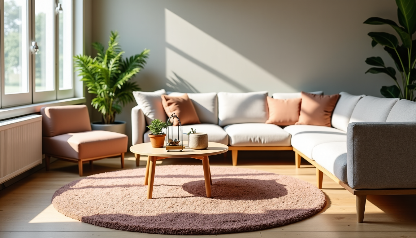 guide pour choisir un tapis de salon parfait — les tapis ronds, par exemple, sont excellents pour