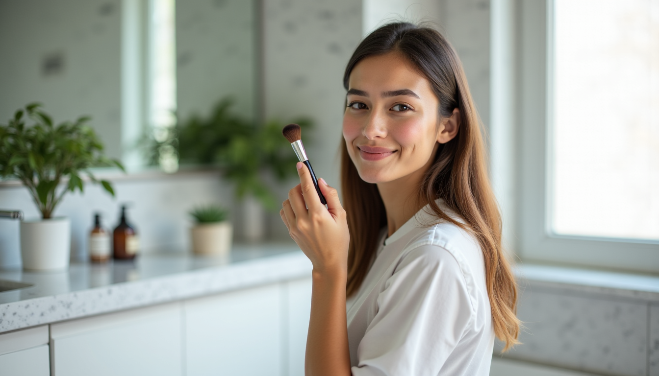 bien appliquer votre fond de teint  ? — pour l'utiliser, déposez une petite quantité de fond