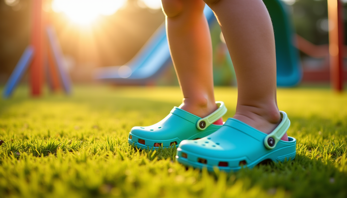 Illustration : la s&eacute;curit&eacute; passe par un bon maintien du &mdash; sabots pour enfant : pratiques, l&eacute;gers & tendances | collection 2026