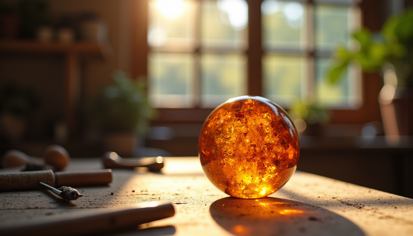 Illustration : au-delà des bijoux, l'ambre est également utilisé dans — l'ambre : histoire, symbolique et vertus d'une résine fossile