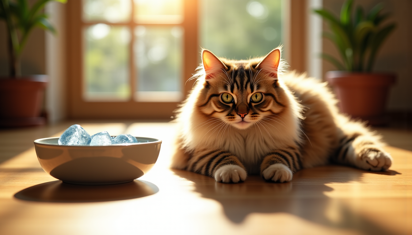 Chat et canicule : de l'eau fraîche en permanence