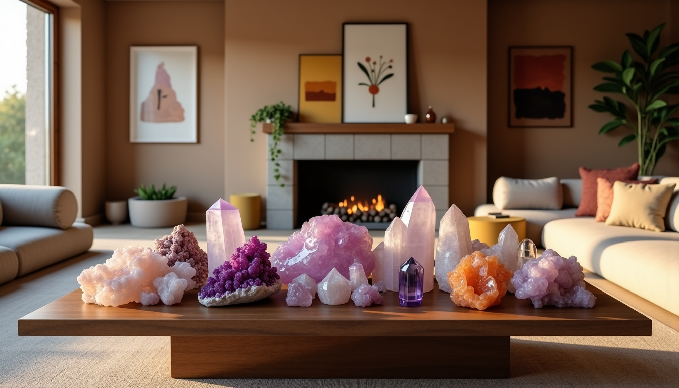 Illustration : le choix des cristaux ne se limite pas — intégrer les cristaux dans sa décoration d'intérieur de façon élégante ?