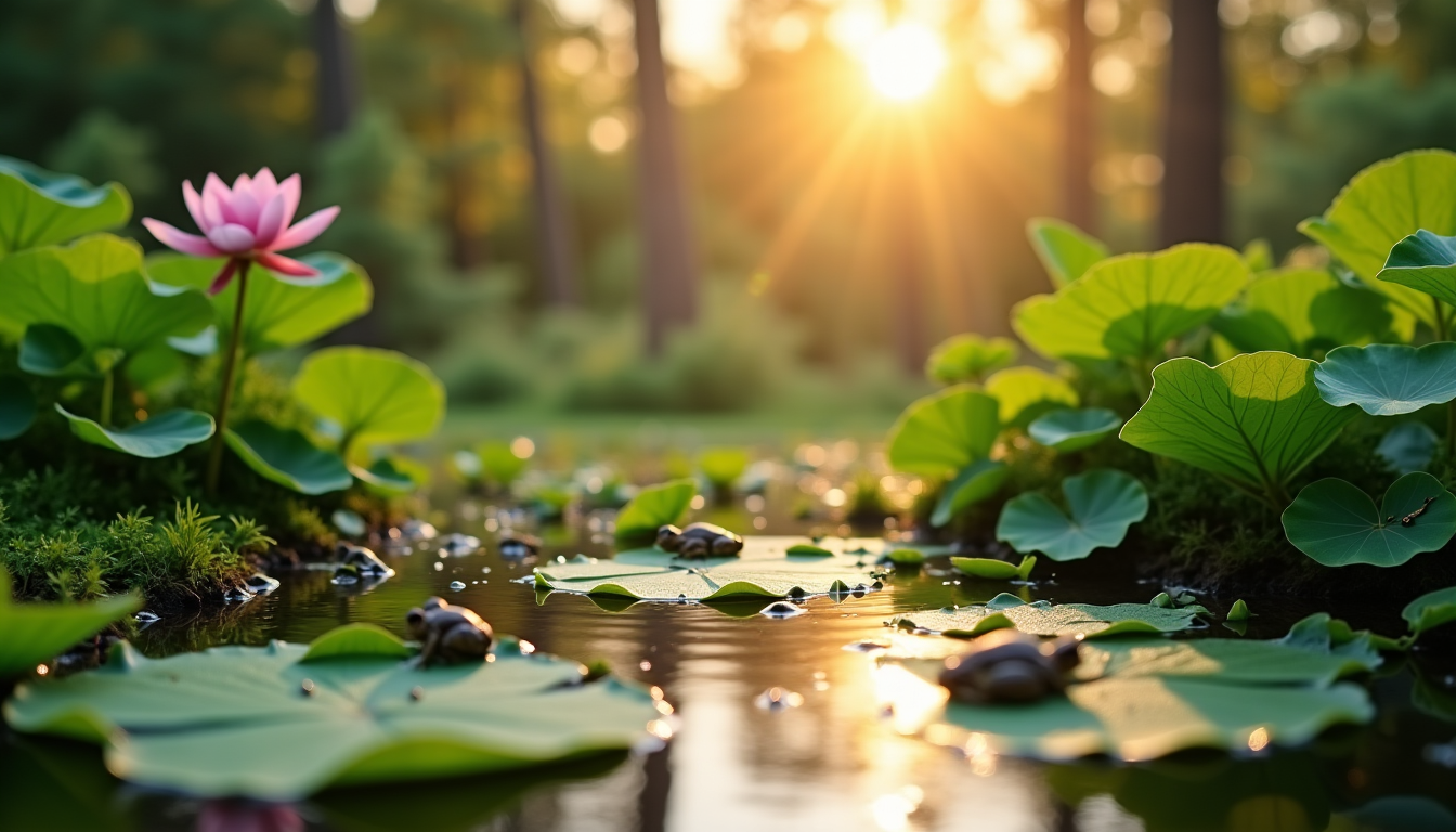 secrets d'un jardin écologique : harmonie et biodiversité — l'intégration de points d'eau, comme une petite mare