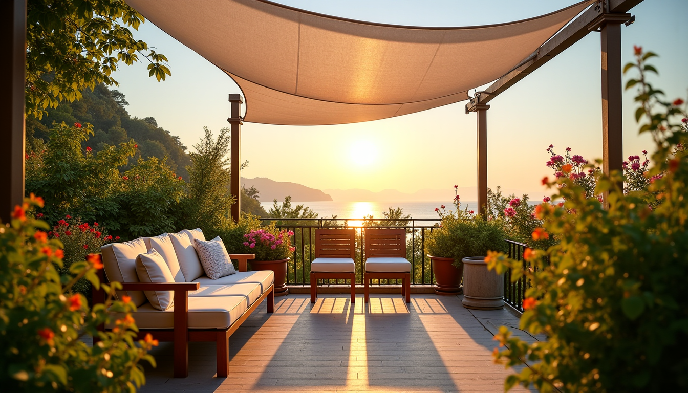 ombrager sa terrasse sans étouffer sous la chaleur cet été — contre le soleil bas et le vent, tout