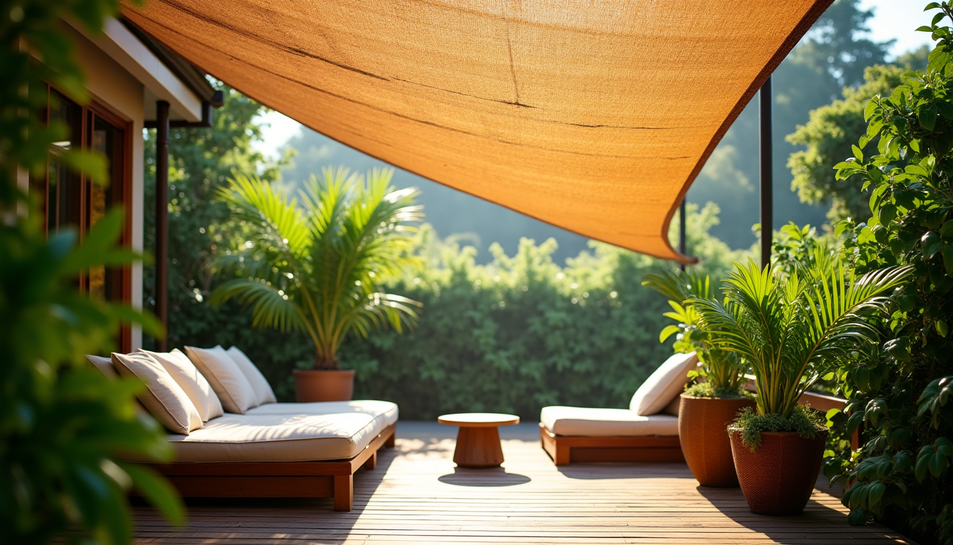 toile d'ombrage en fibre de coco pour sublimer votre terrasse naturellement — le rôle principal d'une ombrière est de procurer