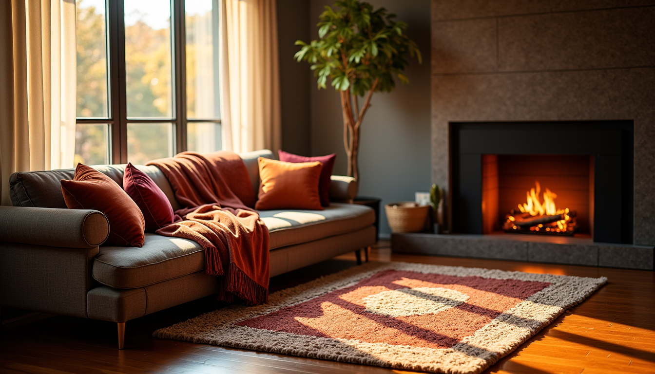 l'art de créer un cocon douillet chez soi — uxe, très chaleureux plaids, tapis de petite taille,