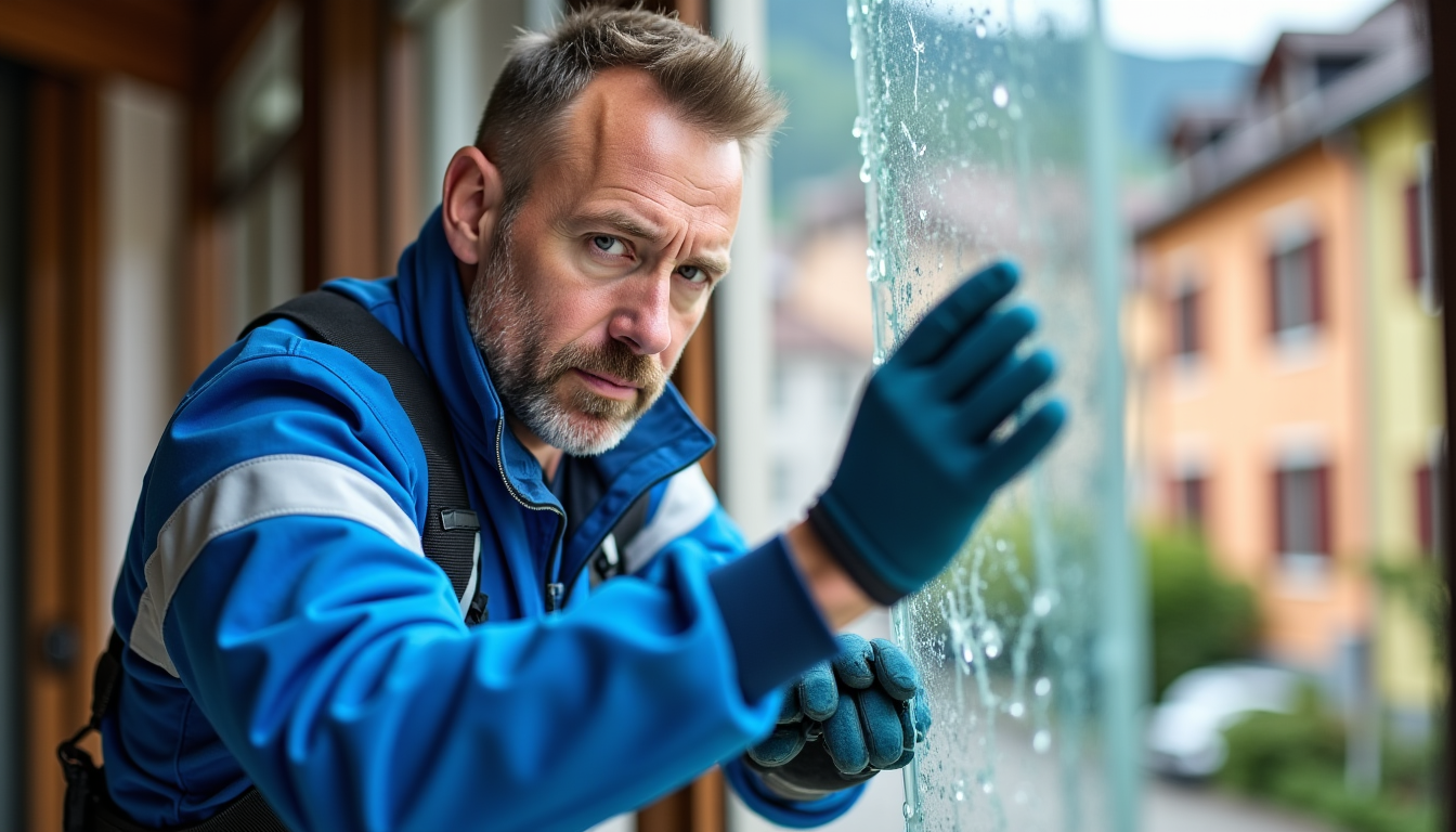 Illustration : devant une urgence vitrerie, la sélection d'un professionnel — urgence vitrerie : que faire en cas de vitre brisée à genthod ?